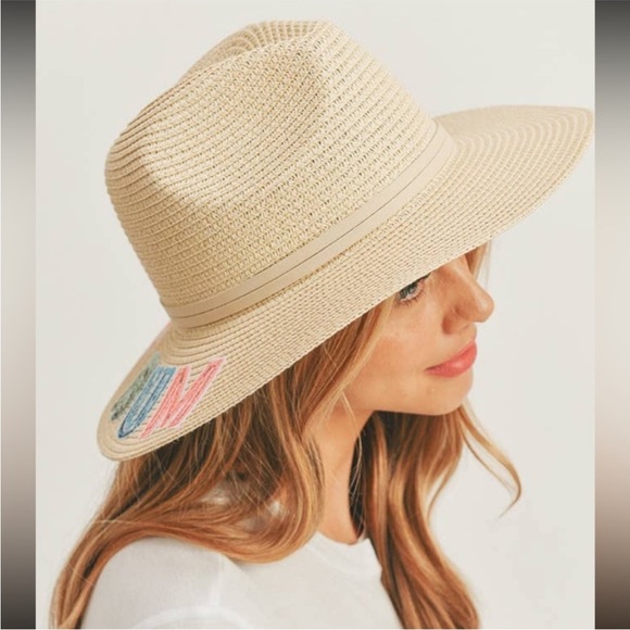 Beach Bum sequin straw Hat - Picture 2 of 3